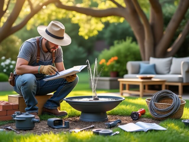 Installer une fontaine dans son jardin : guide complet