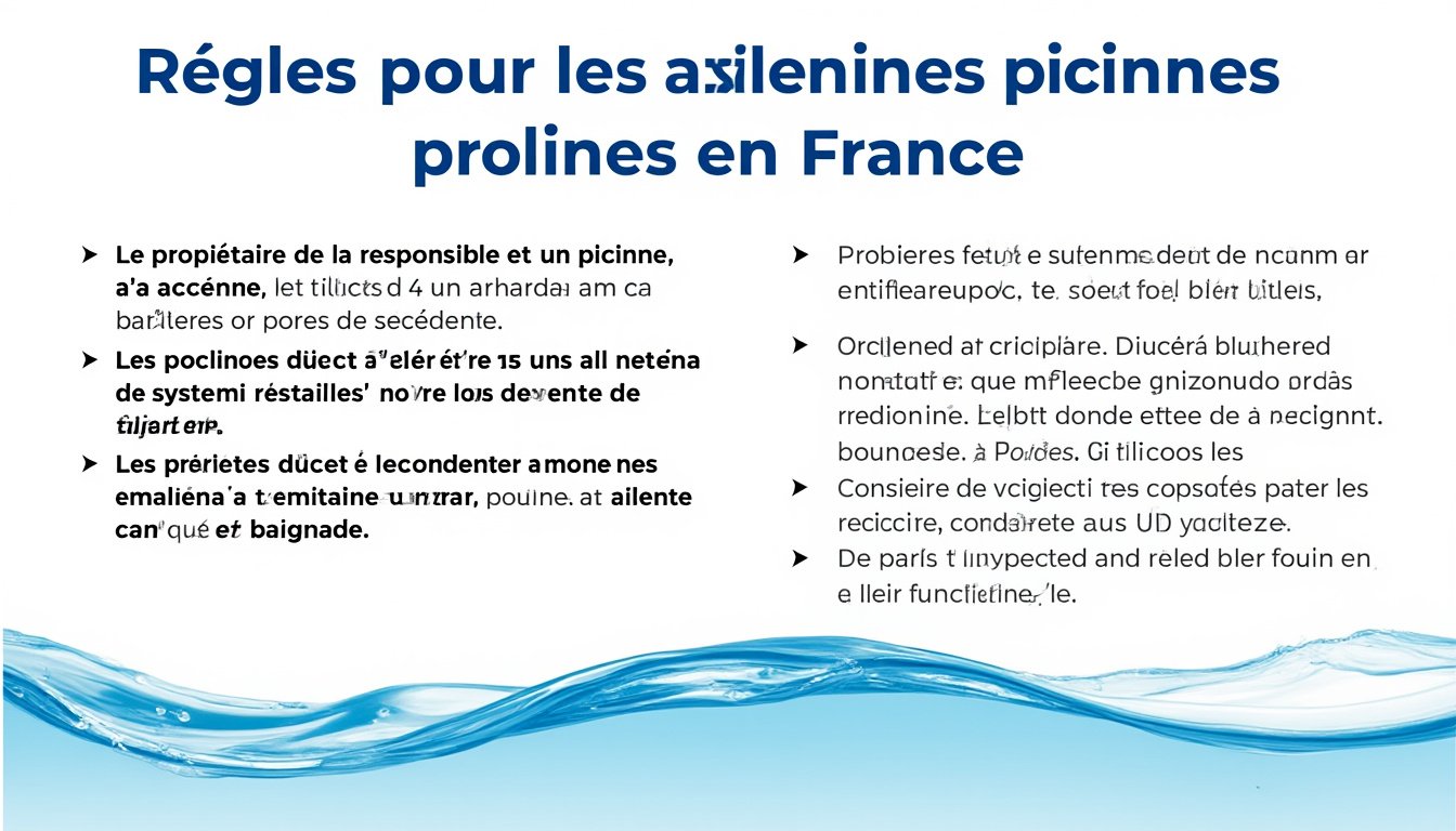 découvrez tout ce qu'il faut savoir sur la réglementation des piscines privées en france. informez-vous sur les normes de sécurité, les autorisations nécessaires et les obligations des propriétaires pour profiter de votre piscine en toute légalité.
