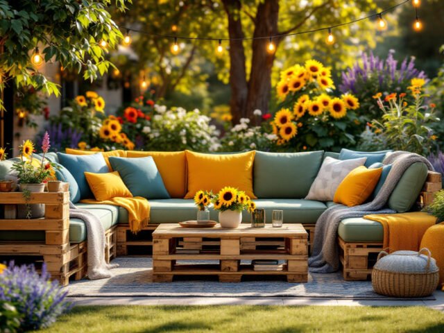 Comment créer un salon de jardin complet avec palettes : le guide ultime pour un espace extérieur convivial