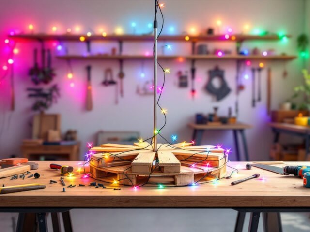 Comment faire un luminaire ou support de guirlande avec des palettes : le guide complet pour un éclairage original