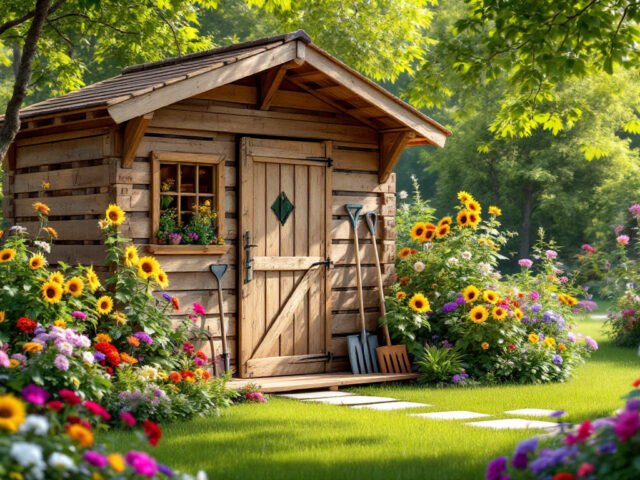 Comment réaliser un abri pour outils de jardin en palettes : le guide complet