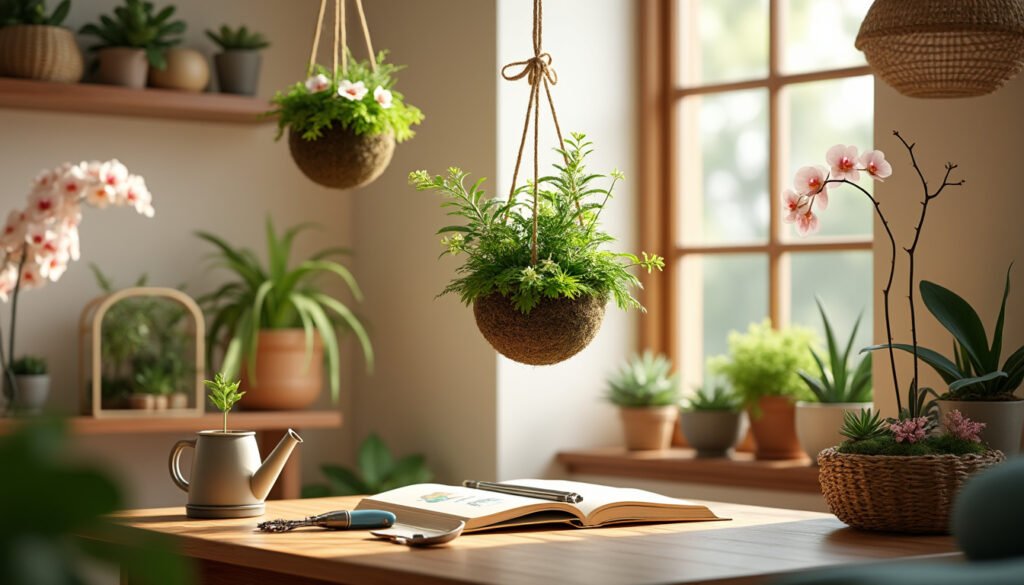 découvrez l'art du kokedama et transformez votre intérieur en un jardin suspendu unique. suivez nos astuces pratiques pour réaliser vos propres créations végétales et embellir votre maison avec style.