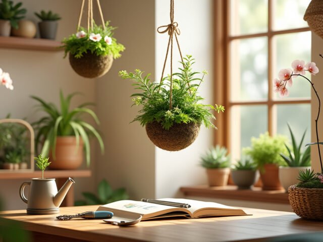 Initiez-vous au kokedama : astuces pour composer un jardin suspendu à la maison