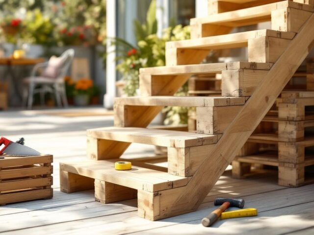 Comment construire un escalier en palettes pour terrasse : le guide complet