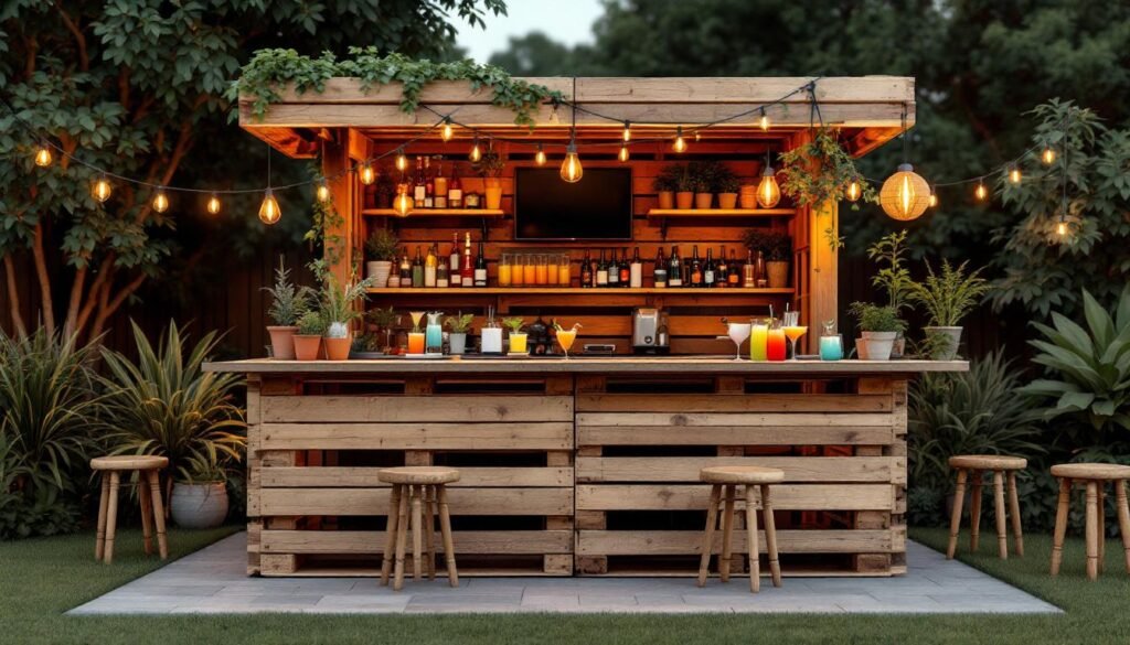 découvrez comment fabriquer facilement un bar d'extérieur en palettes grâce à notre guide complet. transformez votre espace extérieur en un lieu convivial pour des soirées inoubliables entre amis ou en famille.