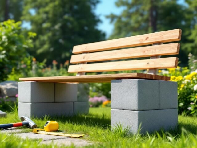 Fabriquer un banc de jardin avec des parpaings et des planches : guide pratique