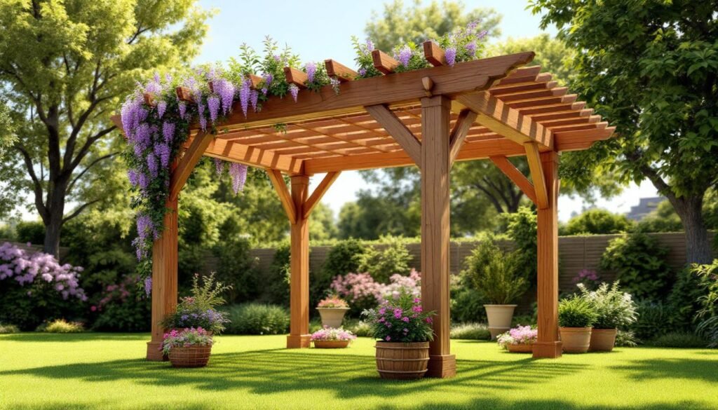découvrez comment installer une pergola en bois avec notre guide complet. apprenez à sublimer vos plantes grimpantes et à transformer votre espace extérieur en un jardin enchanteur.