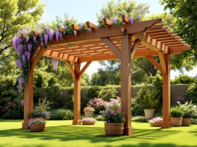 Installer une pergola en bois : un guide pour sublimer vos plantes grimpantes