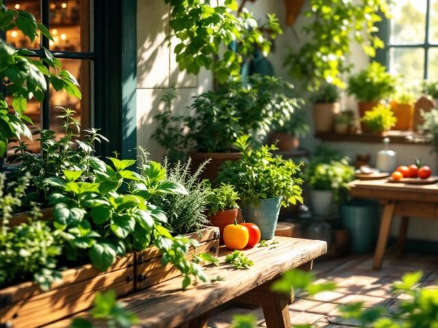 Aménager un jardin aromatique près de la cuisine pour une cuisine savoureuse