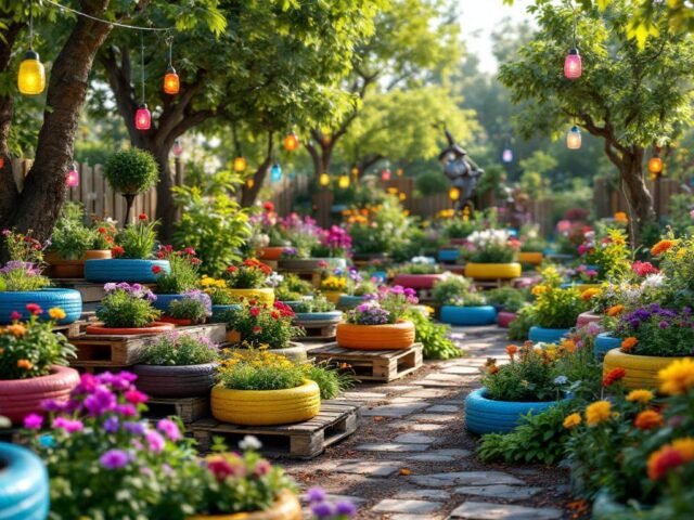 Décorer son jardin avec des objets recyclés : astuces créatives pour un espace écoresponsable