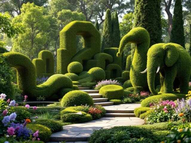 Intégrer des sculptures végétales dans votre jardin : un guide pratique