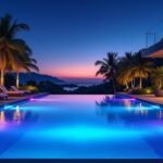 Éclairage LED : transformer l’esthétique de votre piscine la nuit