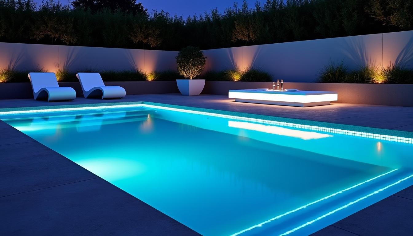 illuminez vos soirées avec un éclairage led de piscine : conseils et idées pour sublimer l’esthétique de votre bassin la nuit et créer une ambiance unique.