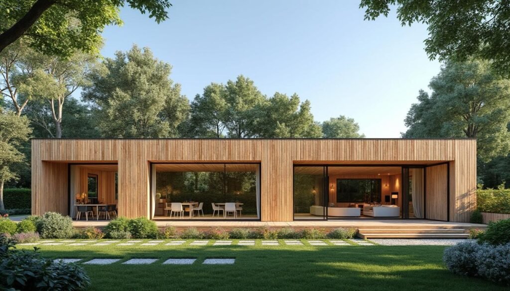 optez pour une extension en bois à challans et agrandissez votre maison avec élégance. profitez d’un espace moderne, chaleureux et écoresponsable, conçu sur mesure pour répondre à vos besoins.