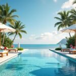 Idées déco pour une plage de piscine moderne