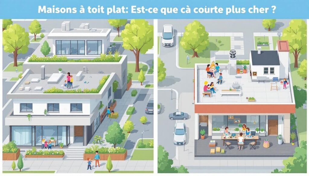 Découvrez si les maisons à toit plat coûtent vraiment plus cher et quels sont les avantages et inconvénients de ce style architectural moderne.