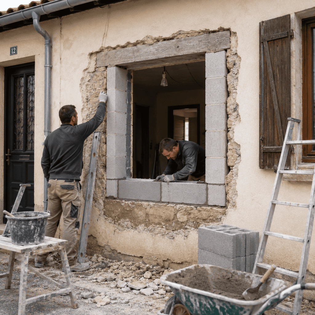Création d’une ouverture dans une façade nécessitant une déclaration préalable