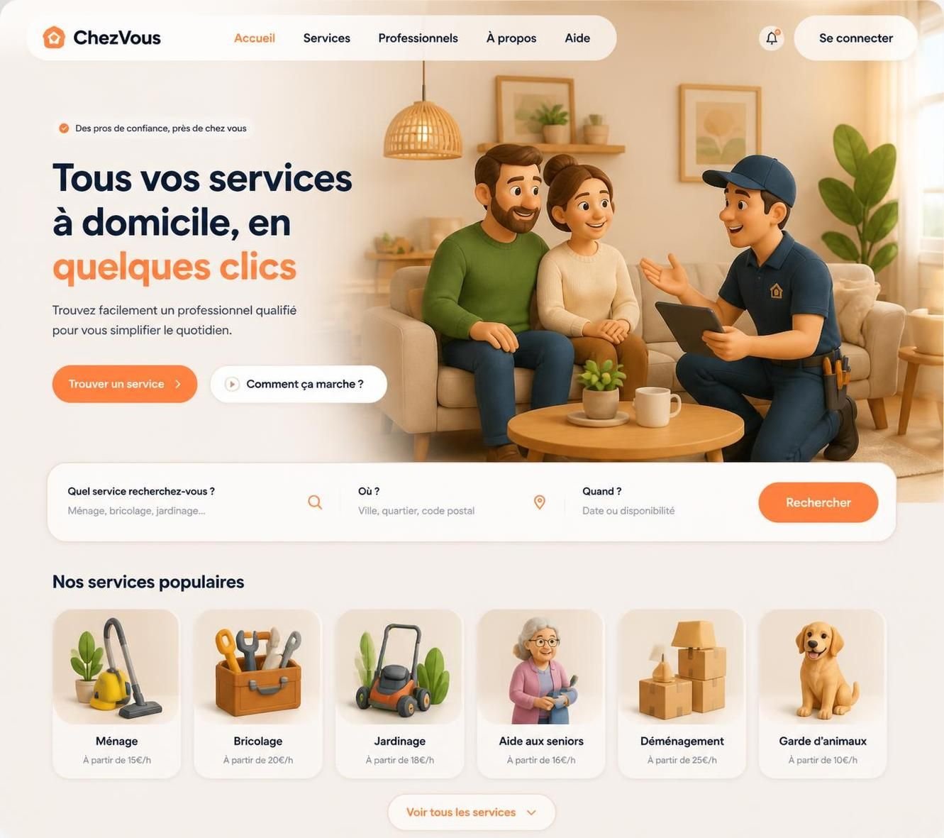 découvrez les services authentiques proposés par cette plateforme d'aide en ligne à domicile, conçue pour vous accompagner efficacement dans votre quotidien.